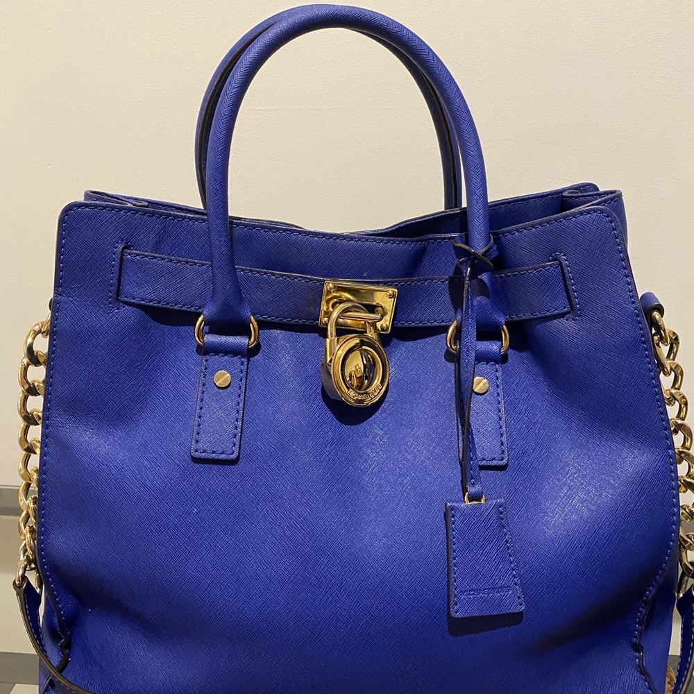 Authentic Royal Blue Michael Kors Hamilton Large